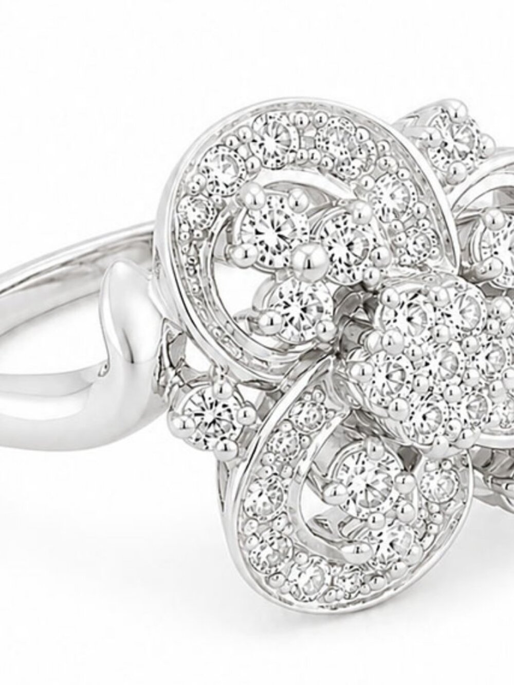 Genuine 1 Cts Diamond Ring SOLID 18k White Gold